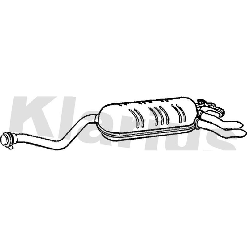 Klarius Box With Tail Pipe Rear fits Mercedes-Benz 124 1985-1993 124.050