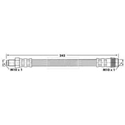 Borg & Beck Brake Hydraulic Hose Line Front Right BBH6231