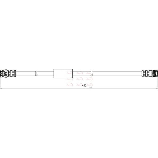 Apec Brake Hydraulic Hose Line Rear Right fits Nissan Interstar Bus 2002-2011