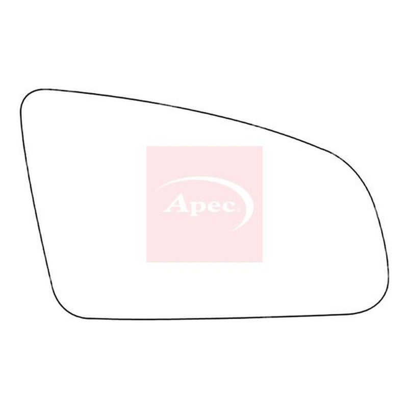 Apec Exterior Wing Mirror Glass Right fits Audi A3 2003-2013 1.6 1.9 2.0 3.2