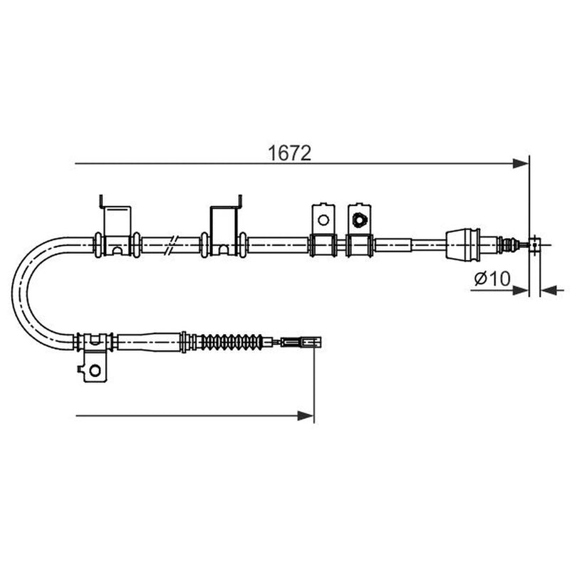 Bosch Handbrake Cable Left Rear 1 987 482 713