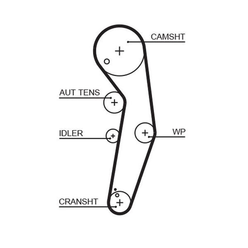 Gates Timing Belt Cambelt 120 Teeth fits Audi A2 2000-2005 1.4