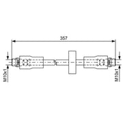 Bosch Brake Hydraulic Hose Line Front fits Audi Allroad C5 2000-2005 2.5 2.7 4.2