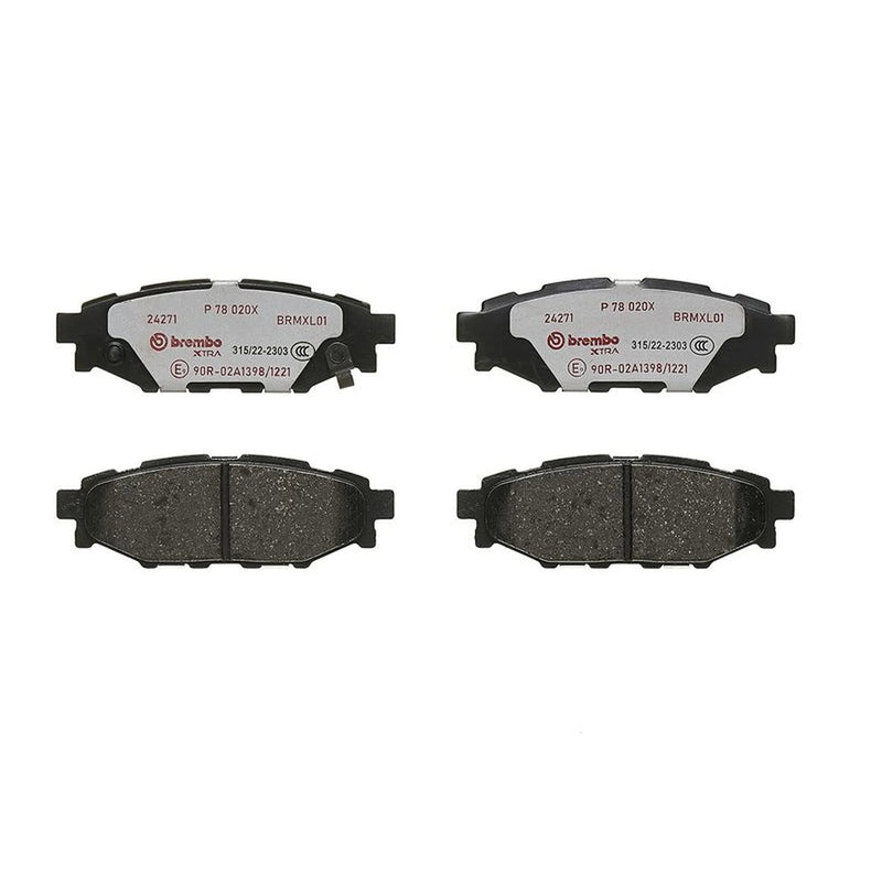 Brembo 4 x Rear Brake Pad Set fits Subaru Brz 2012 on 2.0