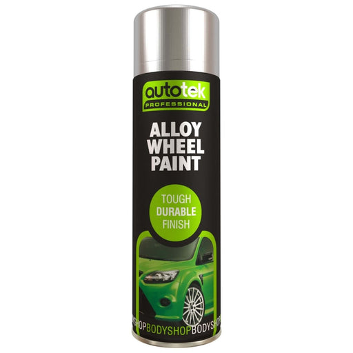 Autotek Silver Aluminium Wheel Paint 500ml Spray Paint High Coverage - image 1