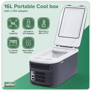 Sealey Cool Box 16L Portable 12V/230V