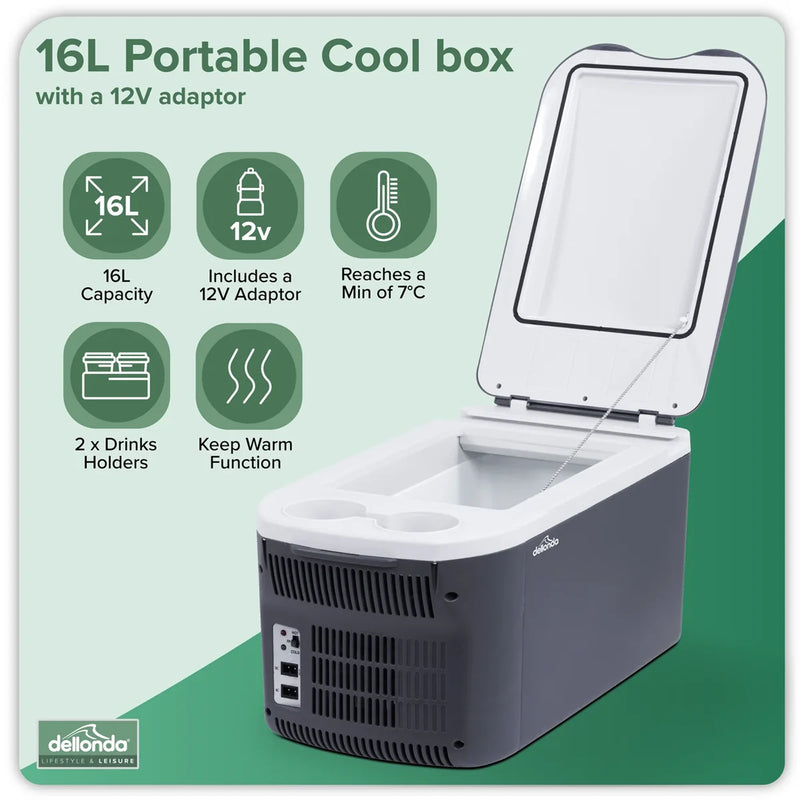 Sealey Cool Box 16L Portable 12V/230V