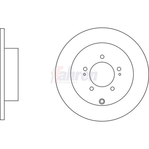Fahren 2 x Solid Rear Brake Discs FBD6293-x2