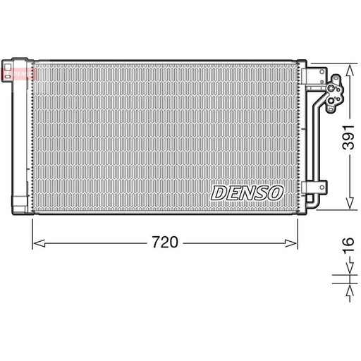 Denso Air Conditioning Condenser fits VW Multivan 2003-2015 1.9 2.0 2.5