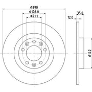 Mintex 2 x Rear Brake Discs MDC2601-x2