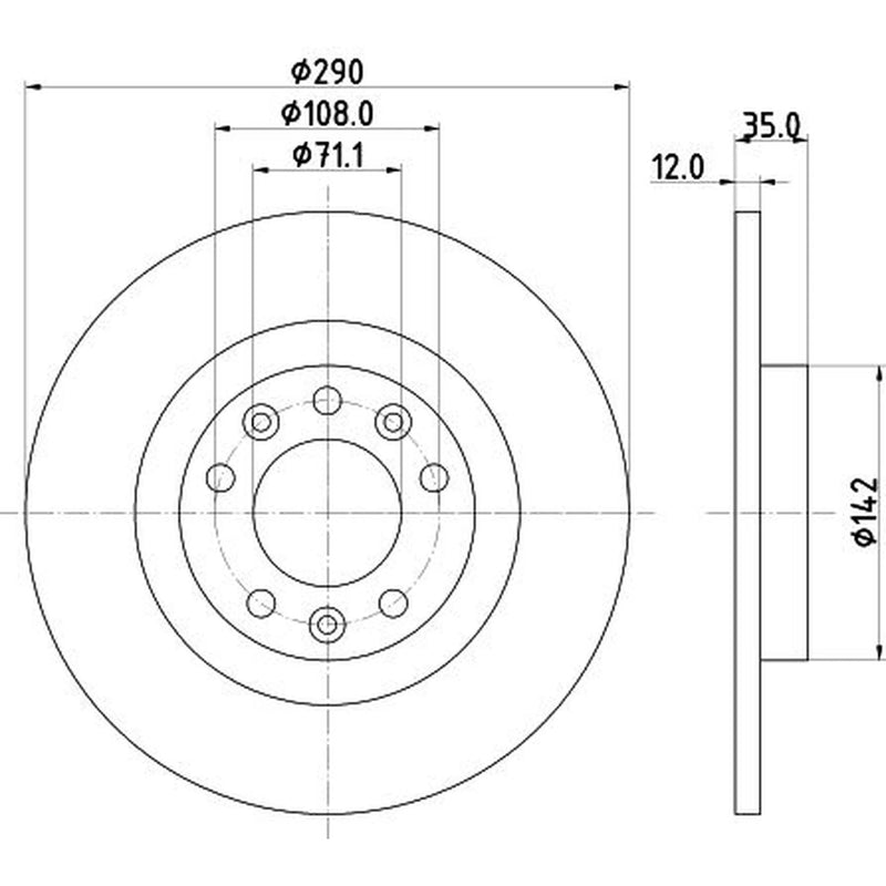 Mintex 2 x Rear Brake Discs MDC2601-x2