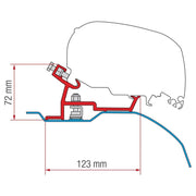 Fiamma F80S Awning, Fixing Bracket, Bike Carrier Bundle for Fiat Ducato L3 H2 Vans Fiamma - Dynamic Drive