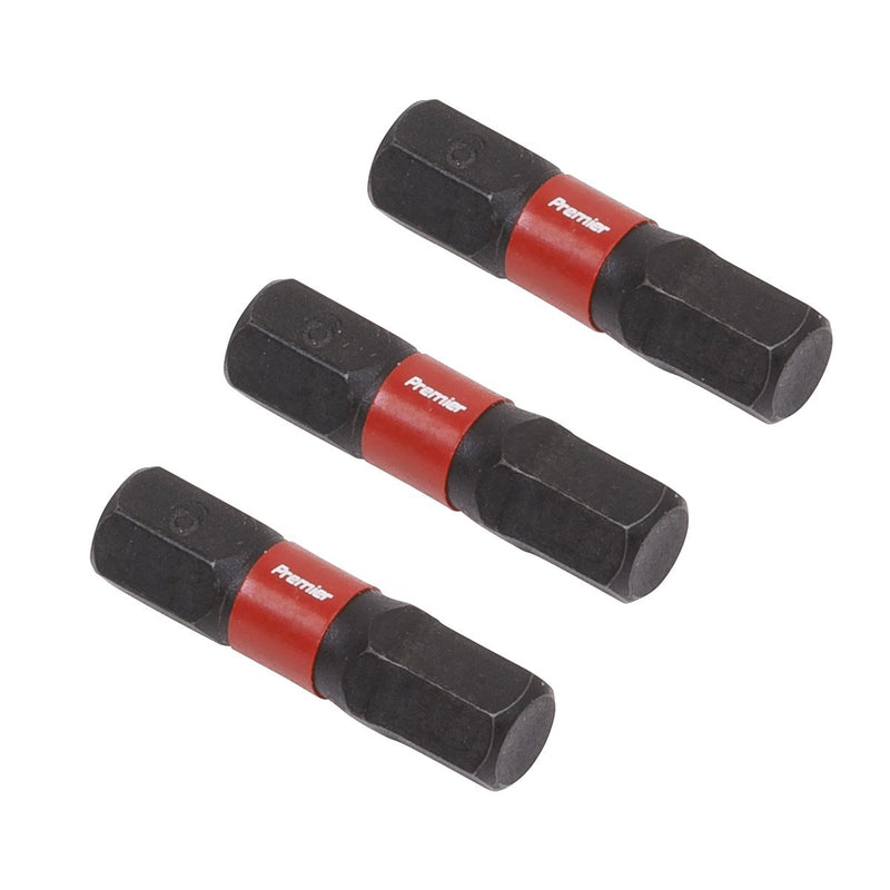 Sealey Hex 6mm Impact Power Tool Bits 25mm 3pc AK8214 Sealey - Dynamic Drive