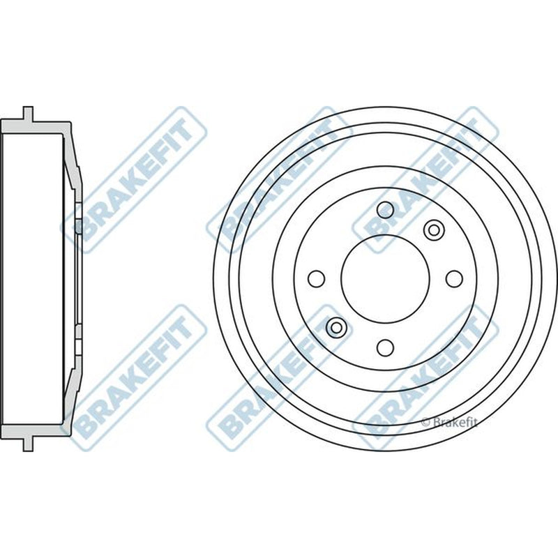 Apec Brake Drum Assembly Rear fits Citroën Berlingo / Berlingo First 1996-2011