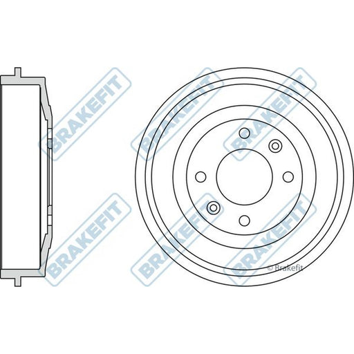 Apec Brake Drum Assembly Rear fits Citroën Berlingo / Berlingo First 1996-2011