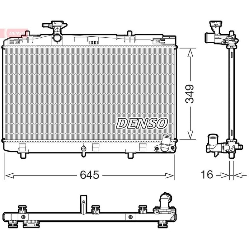 Denso Engine Radiator fits Toyota Yaris/Vitz 2017-2020 1.5
