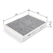 Bosch Cabin Air Filter (Pollen Filter) fits Jaguar S-Type II 1999-2008