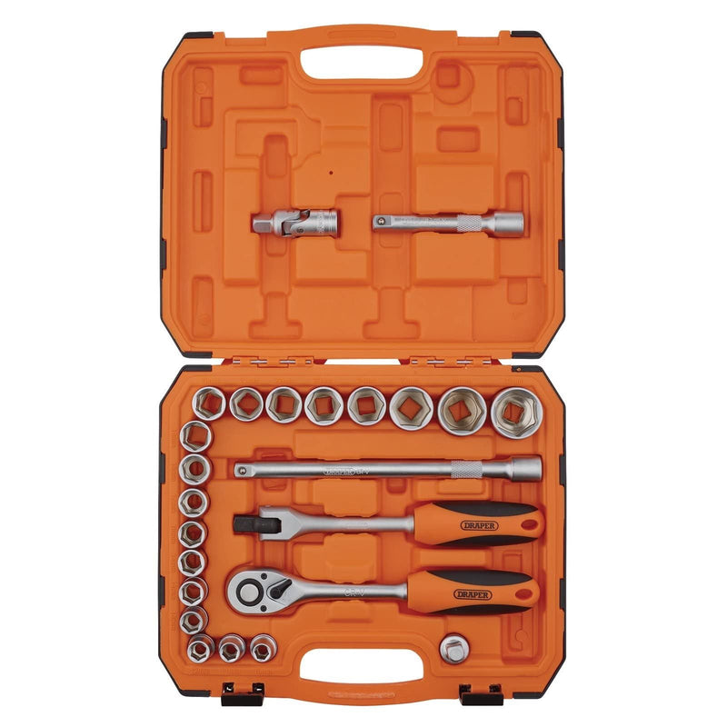 Draper HI-TORQ 6 Point Socket Set, 1/2" (24 Piece) 22112 Draper - Dynamic Drive