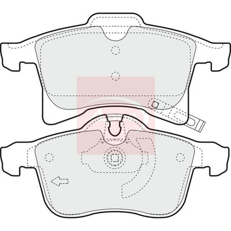 Apec Front Brake Pad Set fits Opel Adam 2014-2019 1.4