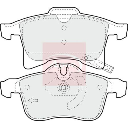 Apec Front Brake Pad Set fits Opel Adam 2014-2019 1.4