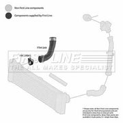 First Line Intercooler Turbo Charge Air Hose fits Mercedes-Benz Viano 2003 on