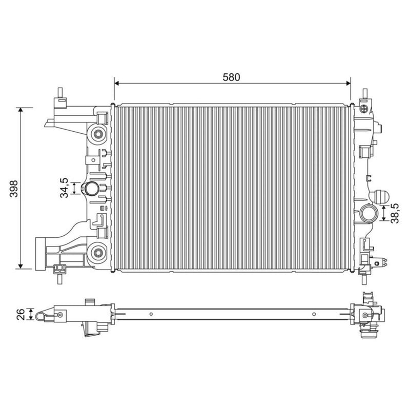 Valeo Engine Radiator 701245