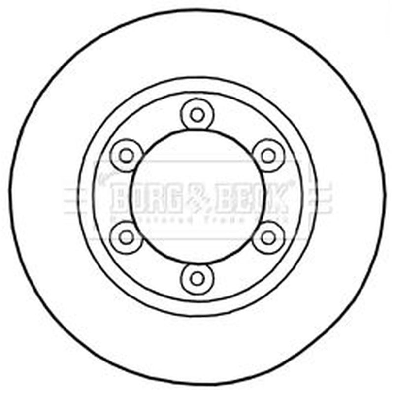 Borg & Beck 2 x Solid Brake Discs fits Fuso (Mitsubishi) Canter VII 2005-2013