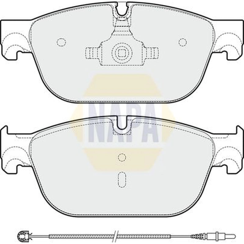 NAPA Front Brake Pad Set fits Citroën C5 III 2009-2014 3.0