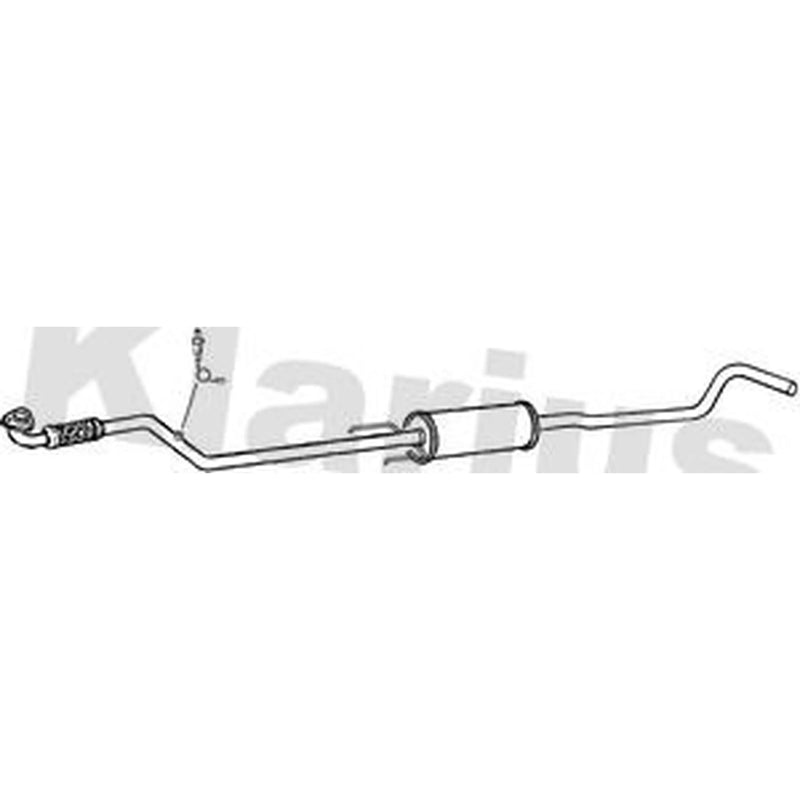 Klarius Box With Centre Pipe Centre fits Opel Corsa C 2000-2009 1.4