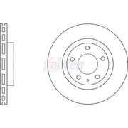 Fahren Front Brake Vented Discs & Pads fits Fiat 500L 2012-2018 0.9 1.3 1.4 1.6