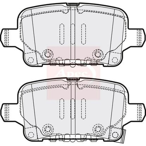 Apec Rear Brake Pad Set PAD2209