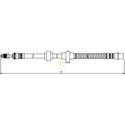 NAPA Brake Hydraulic Hose Line Rear Right fits Citroën C5 III 2008-2016