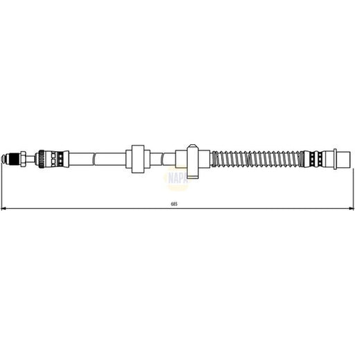 NAPA Brake Hydraulic Hose Line Rear Right NBH1226