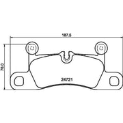 Mintex Rear Brake Pad Set fits Porsche Cayenne 2010-2018 3.0 3.6 4.2 4.8