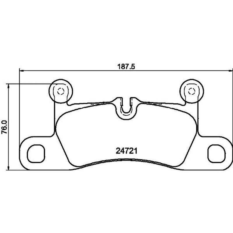 Mintex Rear Brake Pad Set fits Porsche Cayenne 2010-2018 3.0 3.6 4.2 4.8