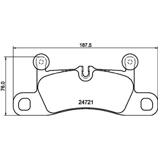 Mintex Rear Brake Pad Set fits Porsche Cayenne 2010-2018 3.0 3.6 4.2 4.8