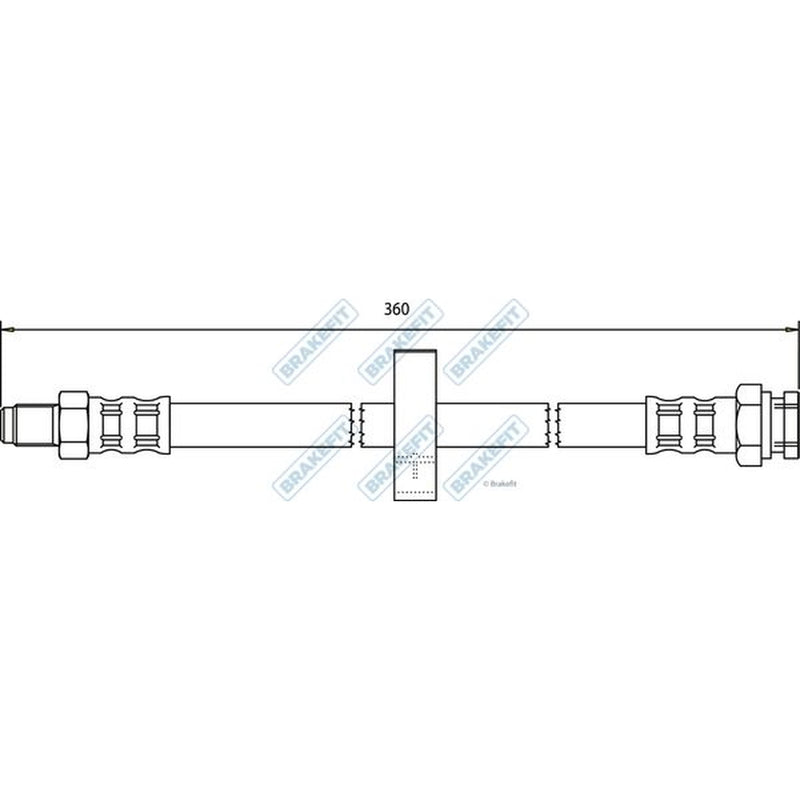 Apec Brake Hydraulic Hose Line Rear fits Citroën Relay I 1994-2002 1.9 2.5 2.8