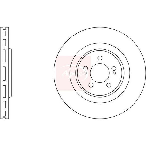 Apec 2 x Vented Brake Discs fits Renault Clio 2000-2005 3.0