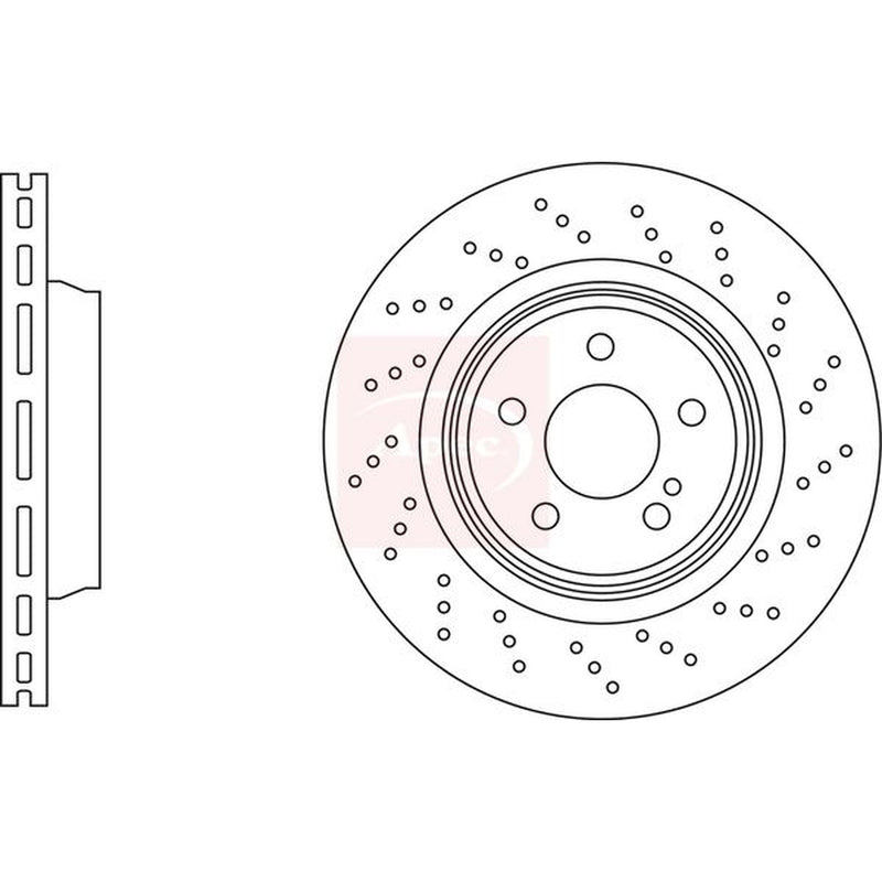 Apec 2 x / Brake Discs fits Mercedes-Benz Sl 2001-2012 230.470 230.472 230.474