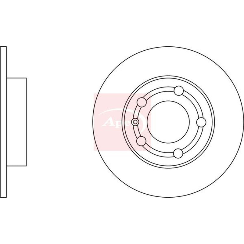 Apec Front & Rear Brake Discs & Pads fits Skoda Fabia II 2006-2014 1.2