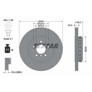 Textar 2 x Two-Piece Rear Brake Disc Brake Discs 92182525-x2