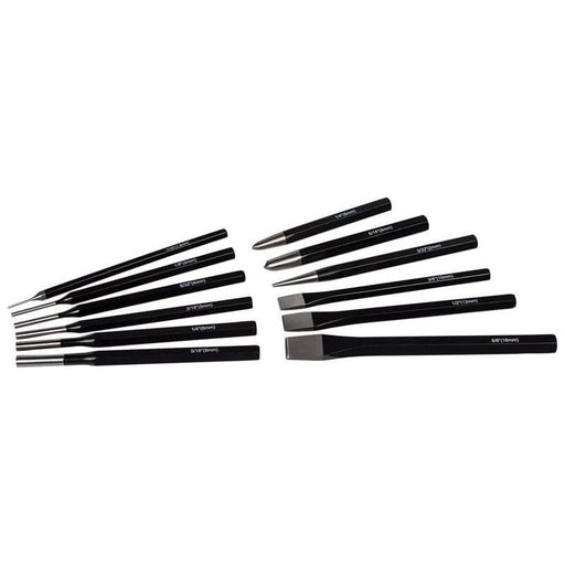 Roughneck Punch & Chisel Set 12 Piece Roughneck - Dynamic Drive