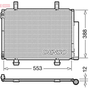 Denso Air Conditioning Condenser fits Suzuki Swift III 2010-2017 1.2 1.3 1.6