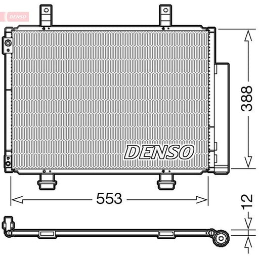 Denso Air Conditioning Condenser fits Suzuki Swift III 2010-2017 1.2 1.3 1.6