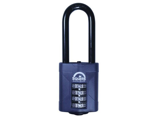 Squire CP50/2.5 Combination Padlock 4-Wheel 50mm Extra Long Shackle 63.5mm Boxed Squire - Dynamic Drive