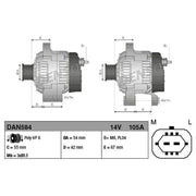 Denso Car Alternator 12V DAN584