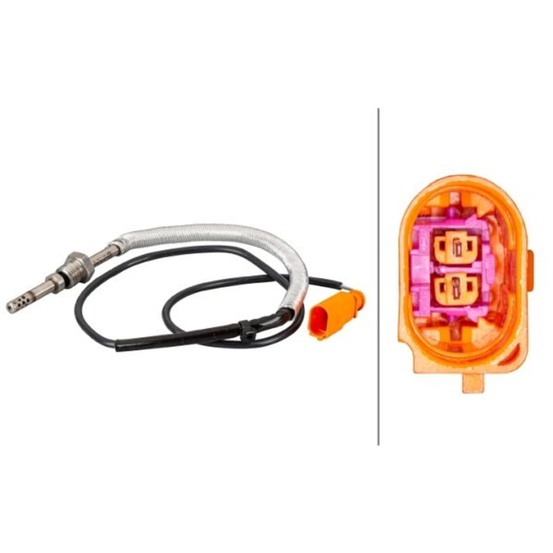 Hella Exhaust Gas Temperature Sensor after soot particulate filte fits Seat Exeo