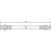Apec Brake Hydraulic Hose Line Rear fits Ford Fiesta 1976-1989