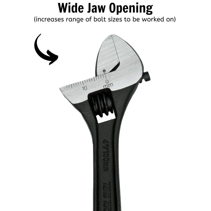 Teng Tools Adjustable Wrench 100mm Teng Tools - Dynamic Drive