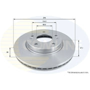 Comline Front Brake Discs & Pads fits Hyundai Santa Fé I 2000-2006 2.4 2.7